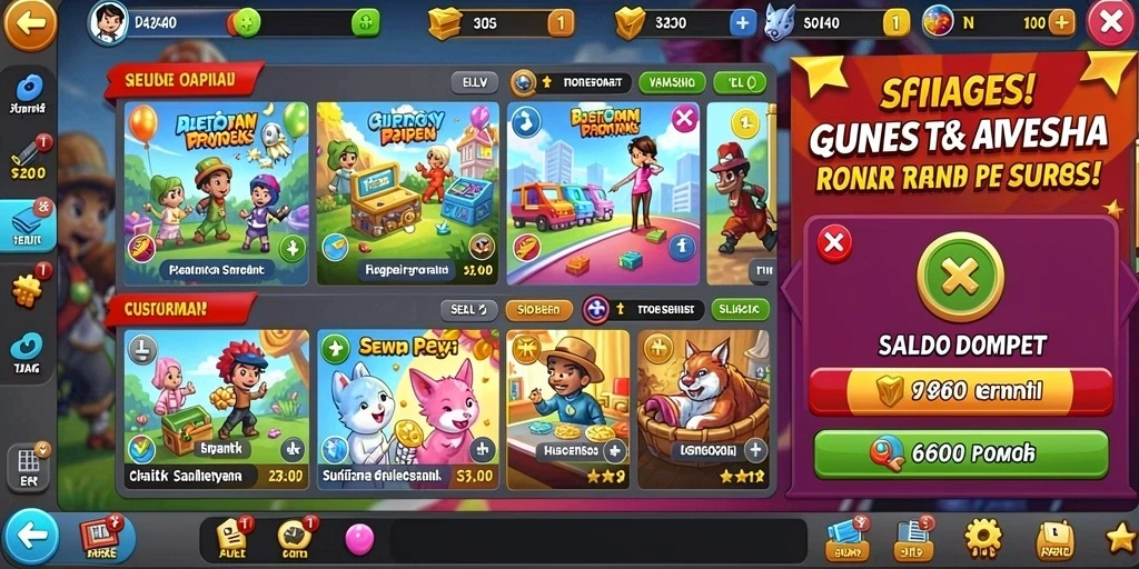 11bola - Screenshot menunjukkan mode permainan multiplayer yang sedang berlangsung.